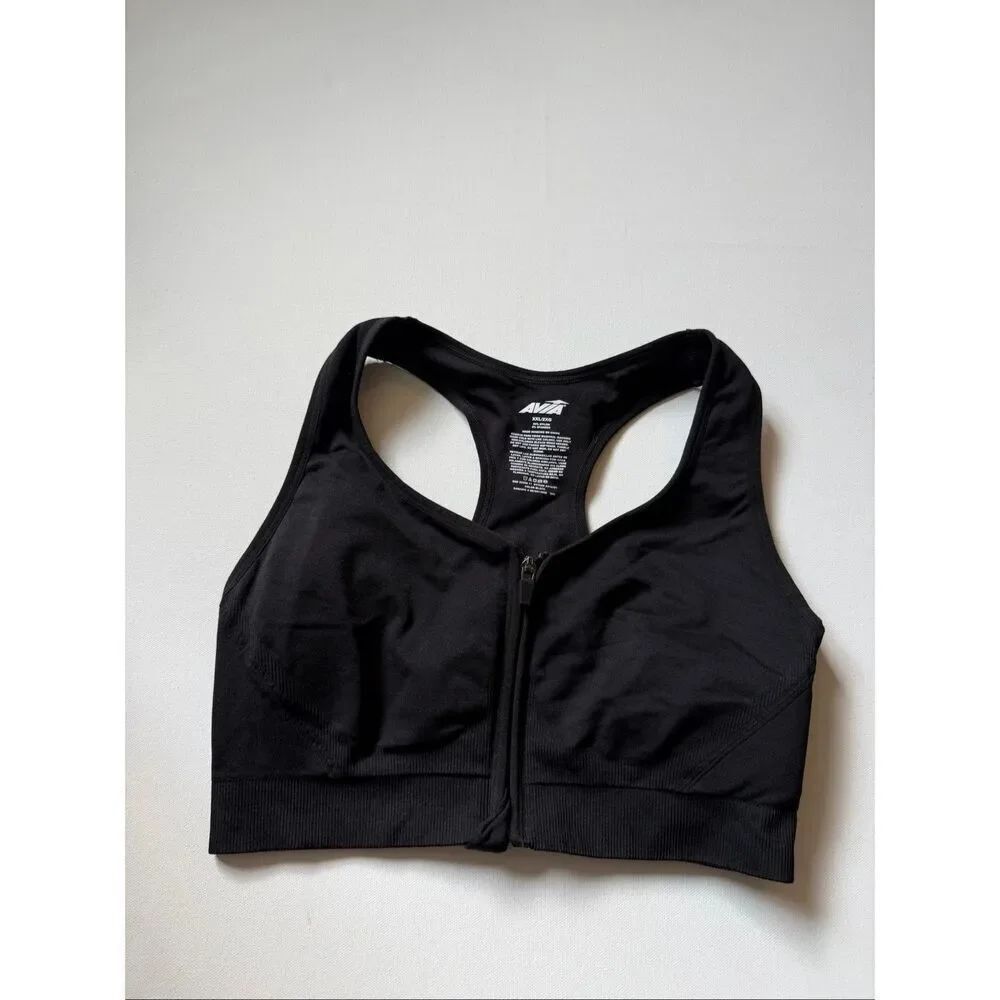 Avia Seamless Zip Front Sports Bra size XXL